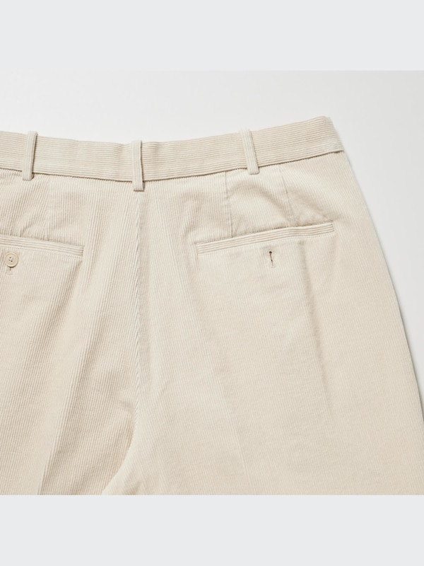 Corduroy Pleated Wide Leg Trousers