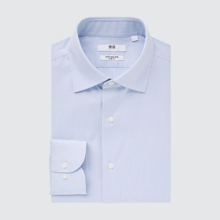 Super Non-Iron Slim Fit Striped Shirt (Semi-Cutaway Collar)