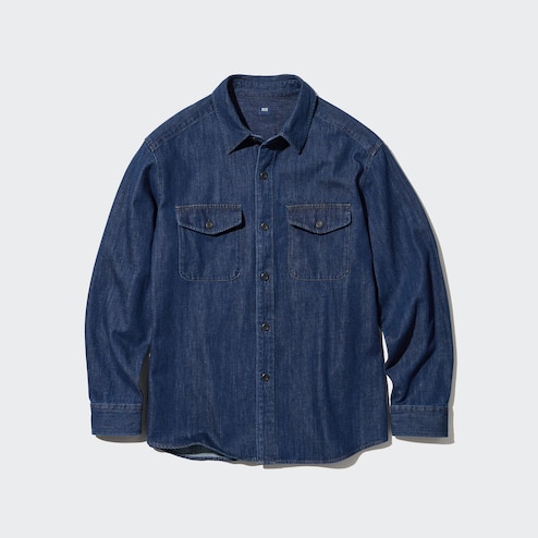 MEN'S DENIM UTILITY LONG SLEEVE OVER SHIRT