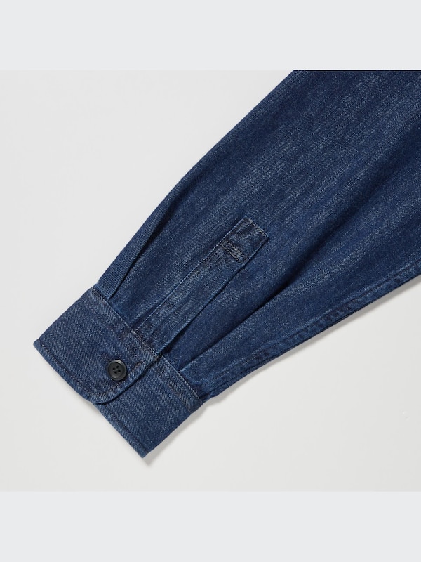 Denim Utility Long-Sleeve Overshirt