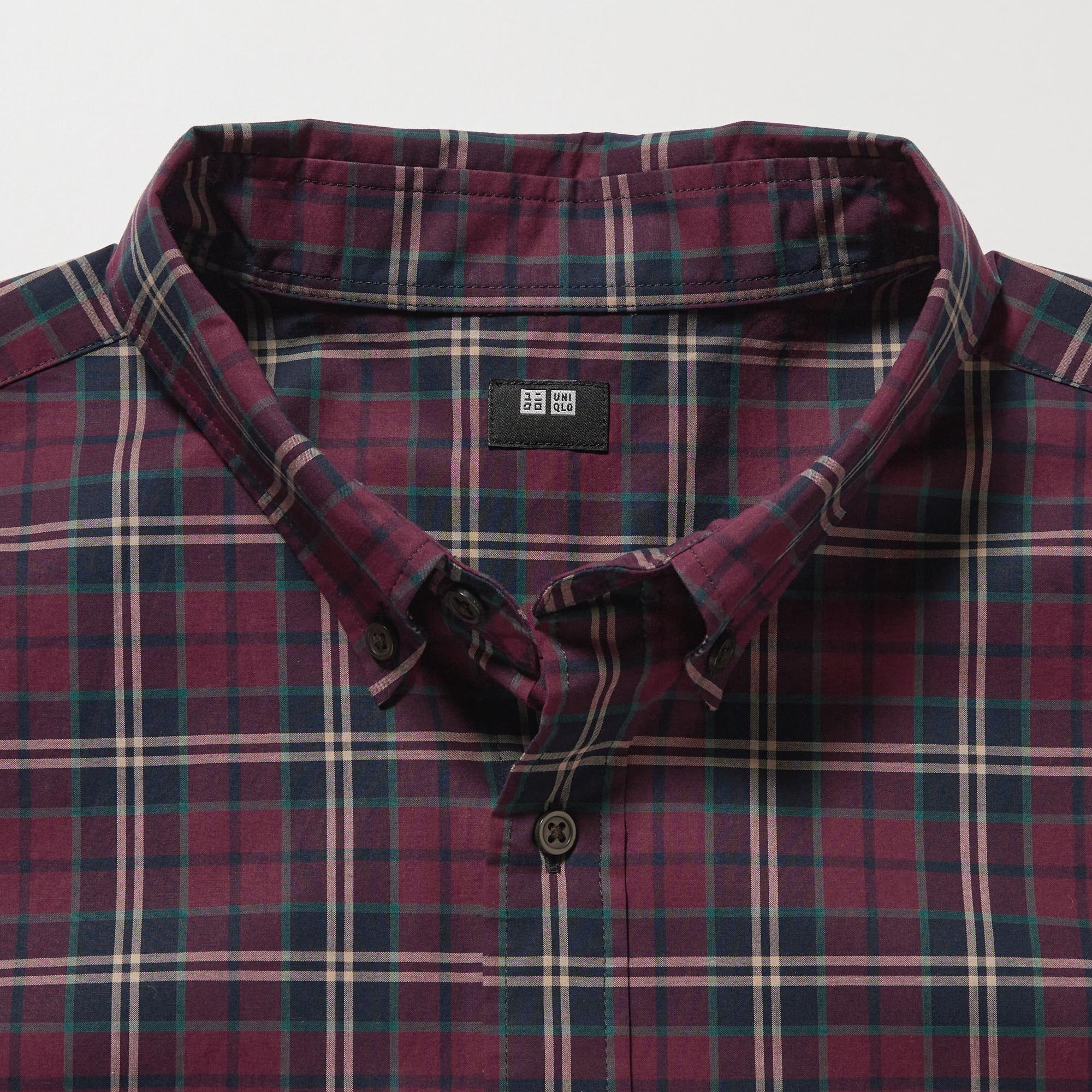 Extra Fine Cotton Broadcloth Checked Long-Sleeve Shirt | UNIQLO US