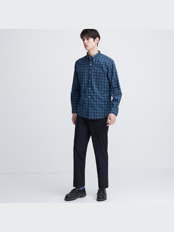 CHEMISE EN POPELINE DE COTON EXTRA-FINE MANCHES LONGUES