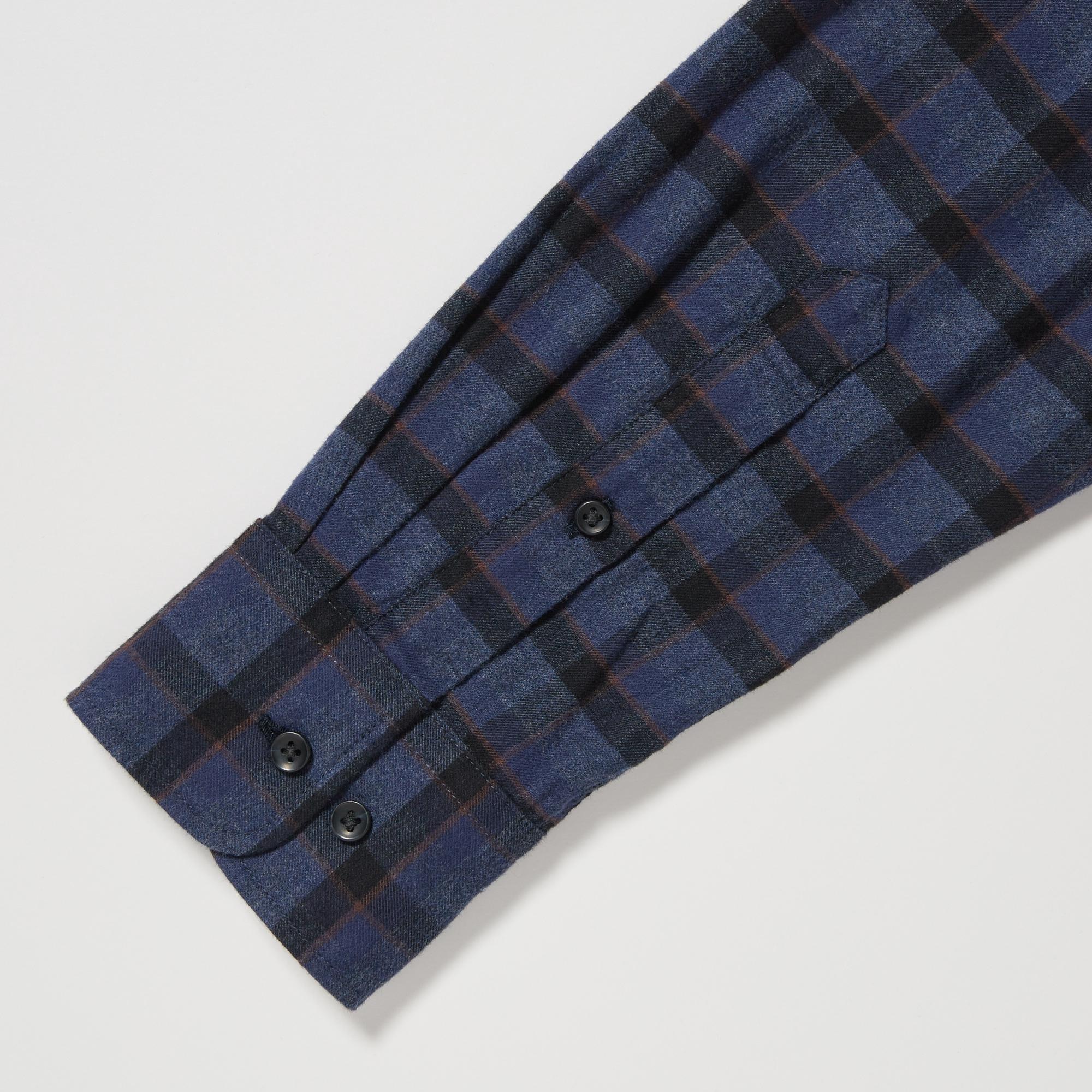 FLANNEL CHECKED LONG SLEEVE SHIRT | UNIQLO CA