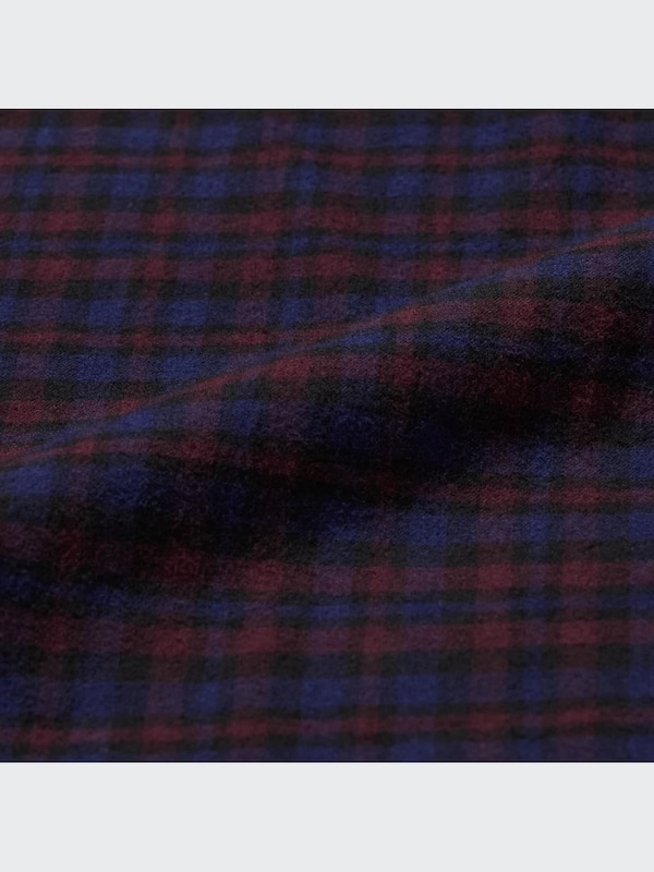 CHEMISE EN FLANELLE À CARREAUX MANCHES LONGUES