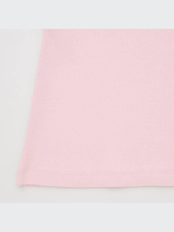 Ribbed Frill Crew Neck Long-Sleeve T-Shirt