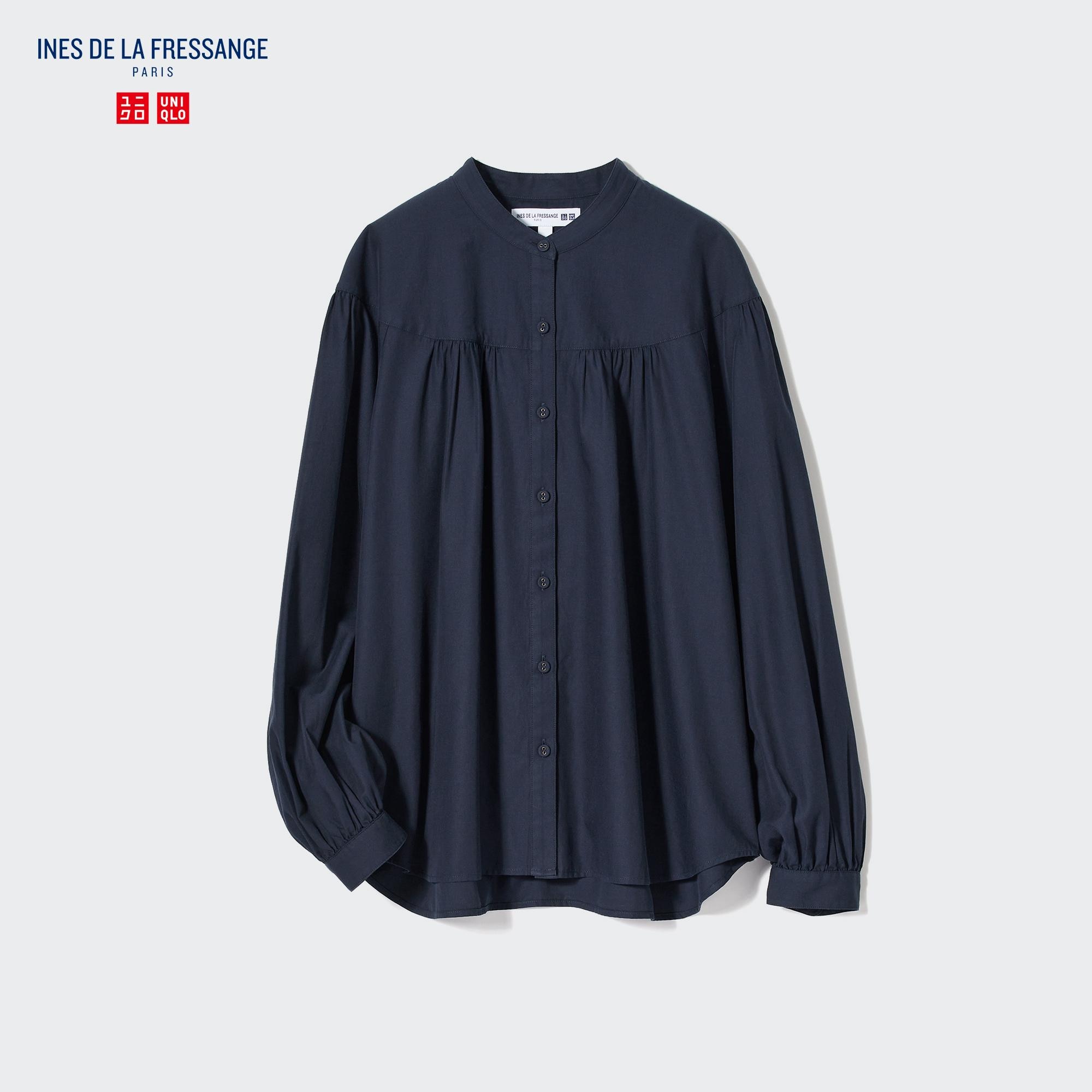 WOMEN'S INES DE LA FRESSANGE VOLUME LONG SLEEVE BLOUSE | UNIQLO CA