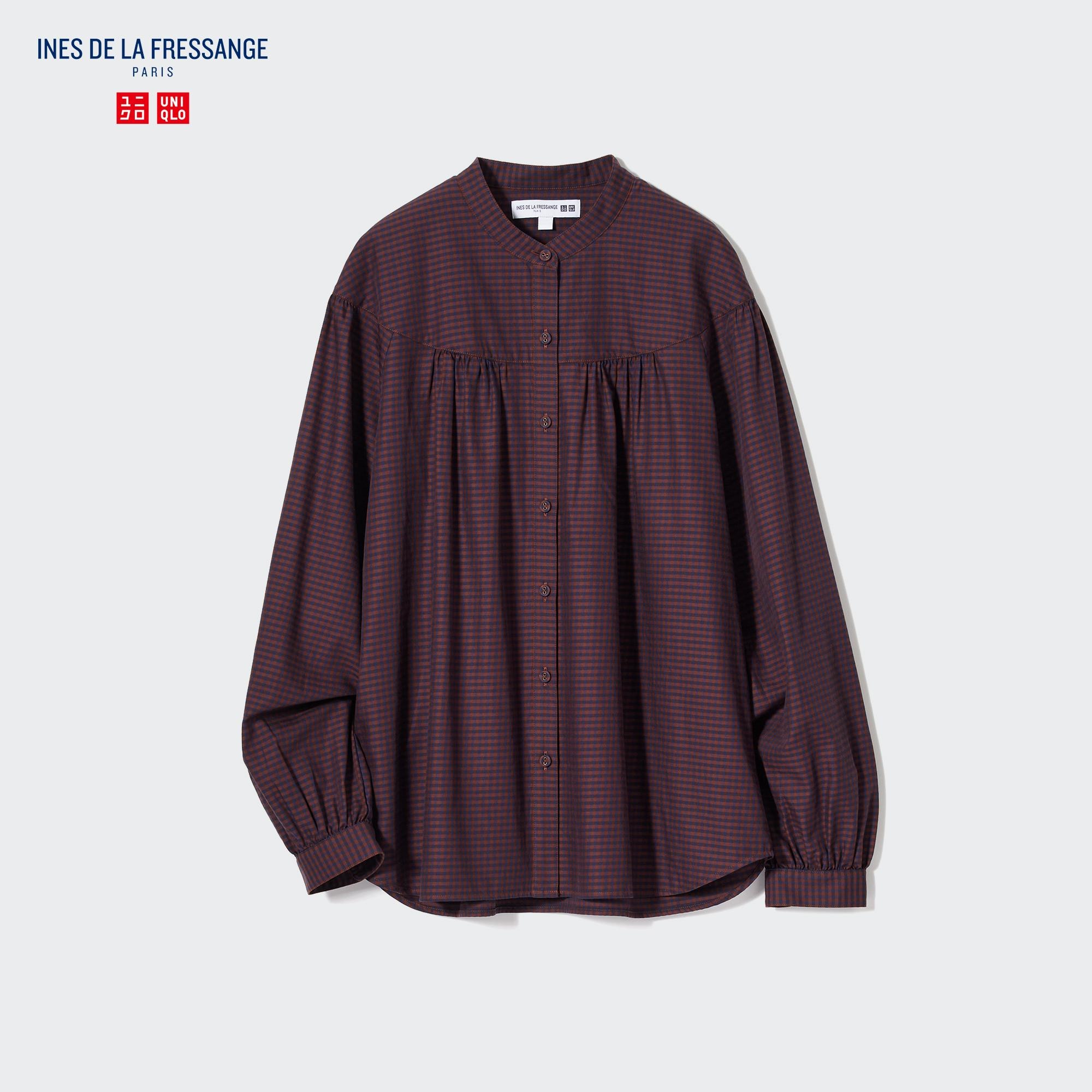 WOMEN'S INES DE LA FRESSANGE VOLUME LONG SLEEVE BLOUSE | UNIQLO CA