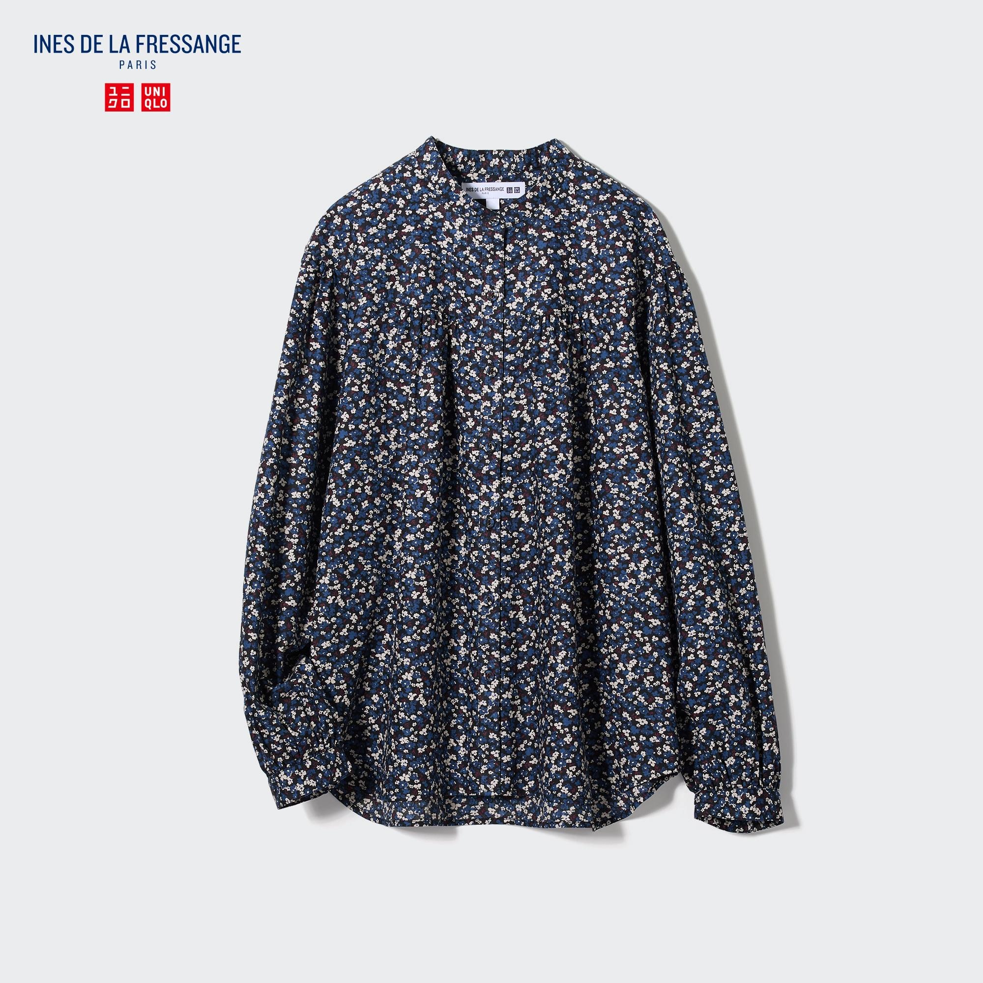 WOMEN'S INES DE LA FRESSANGE VOLUME LONG SLEEVE BLOUSE | UNIQLO CA