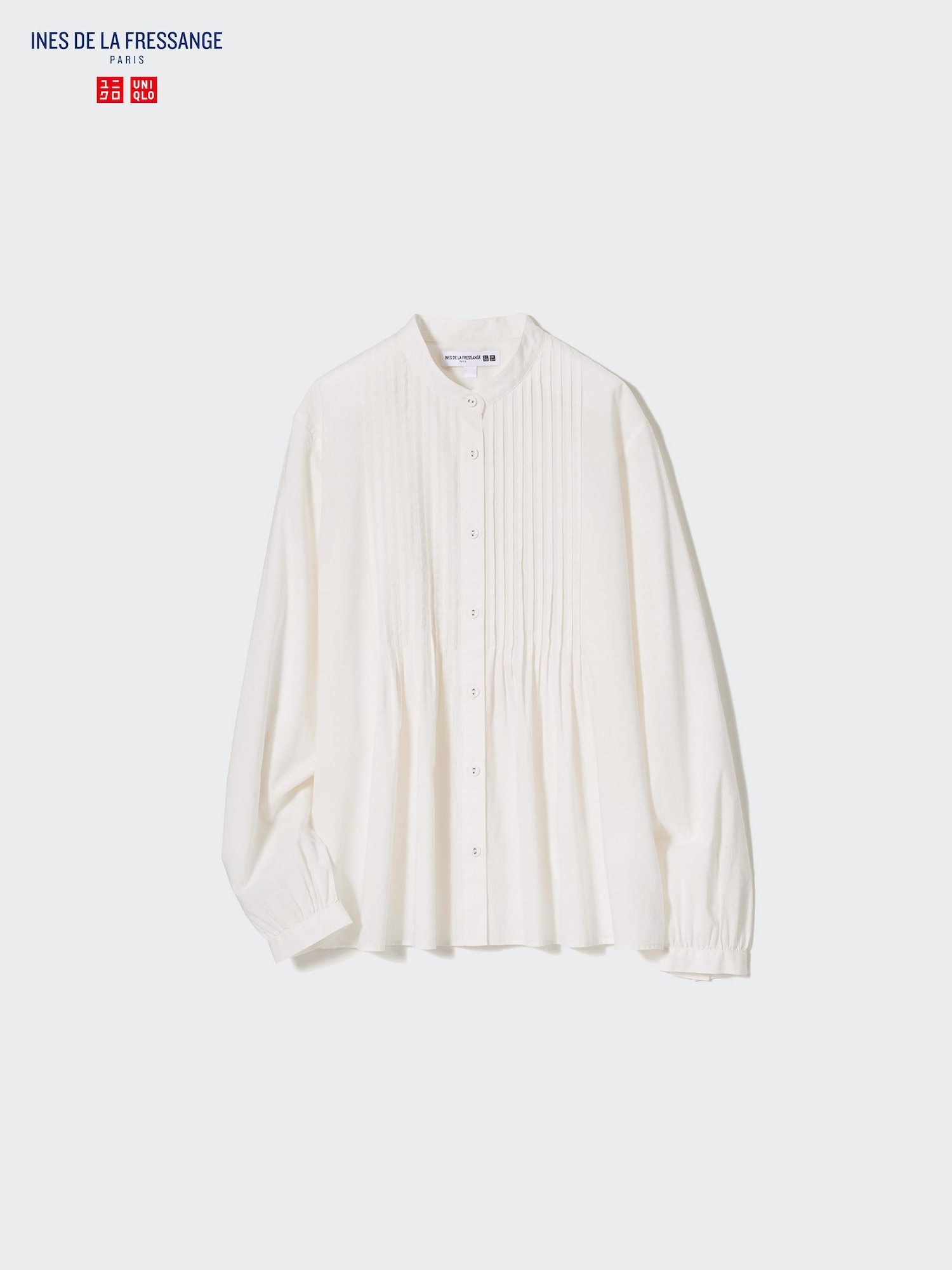 L'or ロル Tuck Sleeve Blouse white Long Sleeve Blouse, White Cotton | Darby Scott