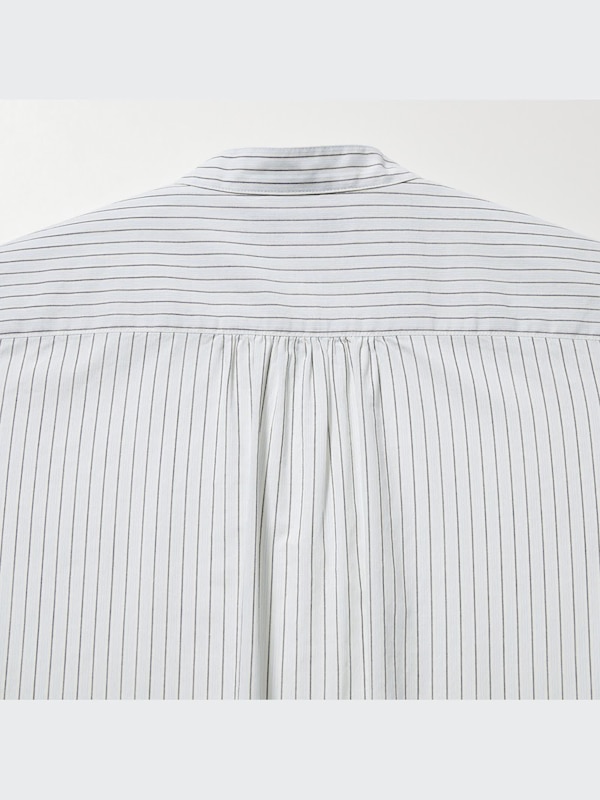 Pintuck Striped Long-Sleeve Blouse