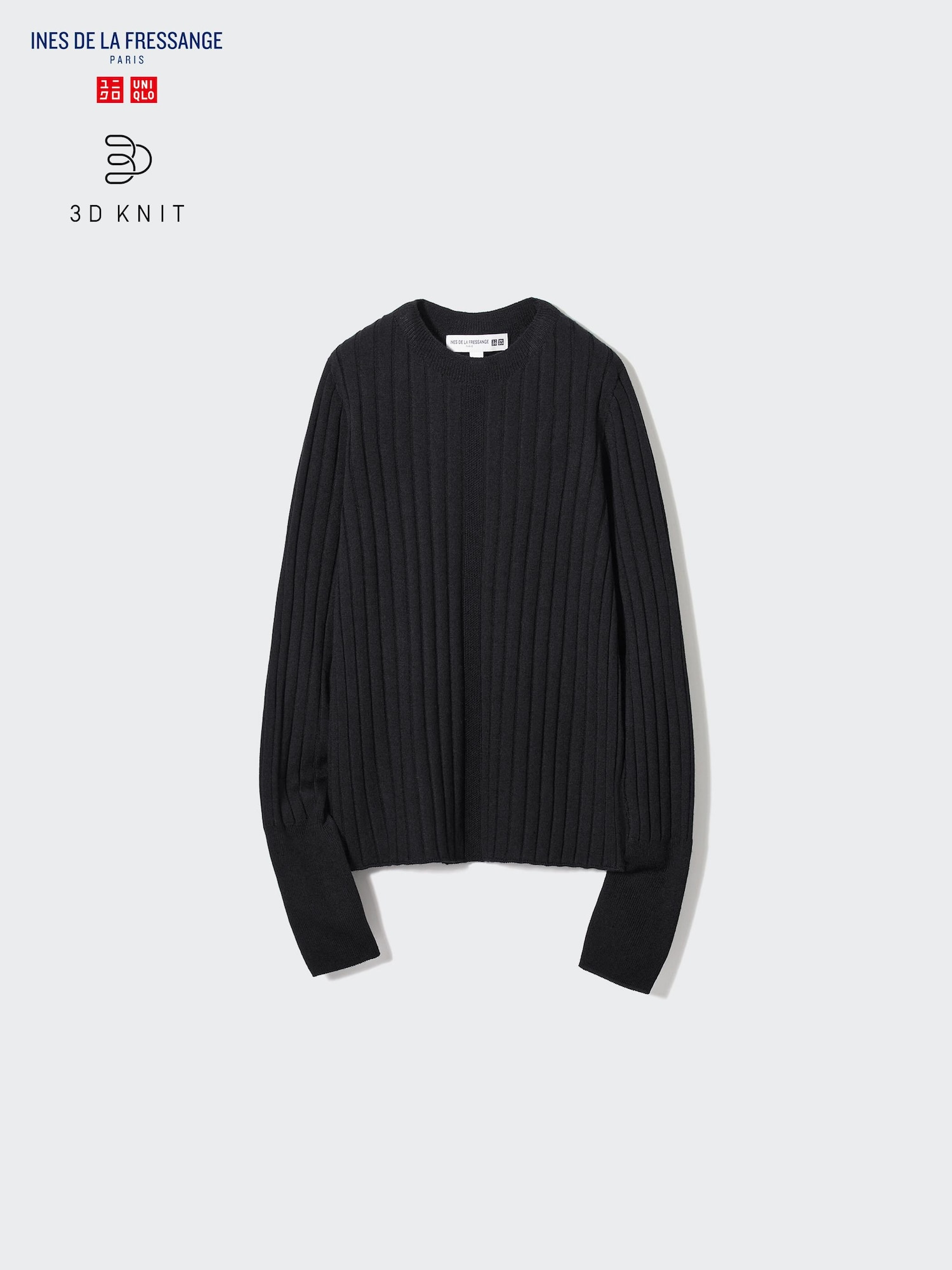 Women s 3D Knit Seamless Ribbed Crew Neck Jumper UNIQLO UK