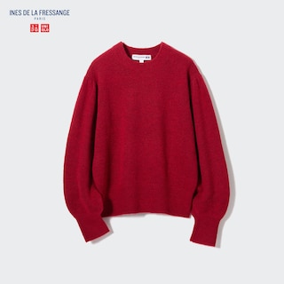 Crew Neck Puff Long-Sleeve Sweater (Ines de la Fressange)