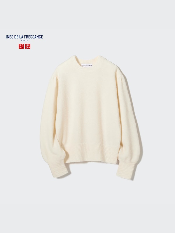 Crew Neck Puff Long-Sleeve Sweater