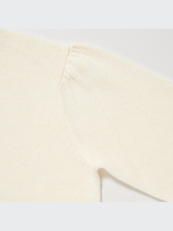 Crew Neck Puff Long-Sleeve Sweater