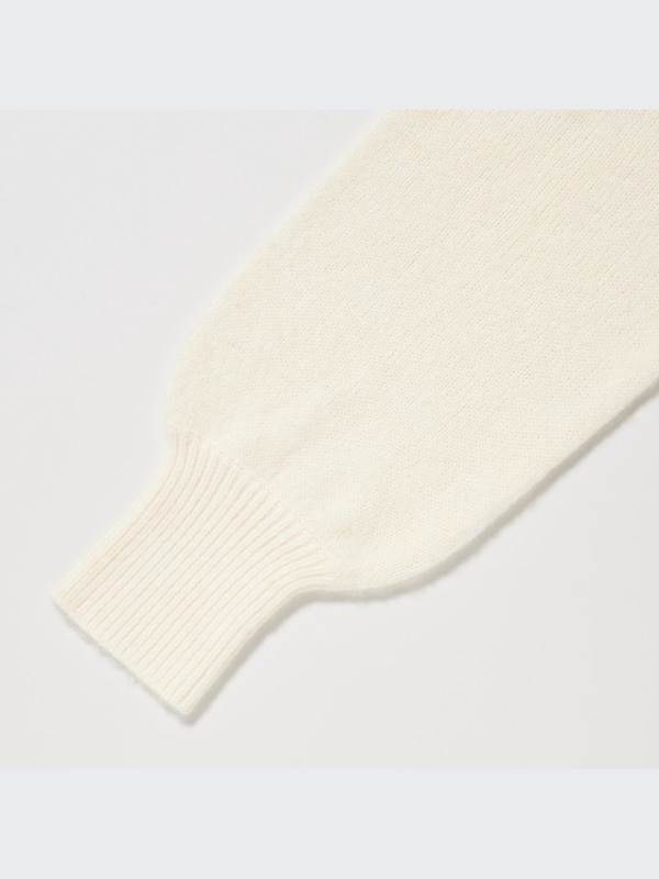 Crew Neck Puff Long-Sleeve Sweater