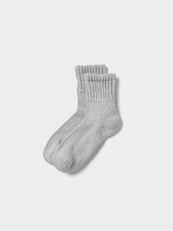 HEATTECH Heather Soft Pile Half Thermal Socks