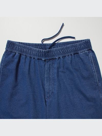 Washed Jersey Denim Jogger Pants