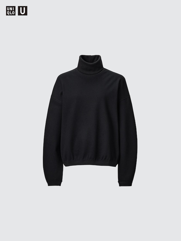 Brushed Jersey Turtleneck Long-Sleeve T-Shirt