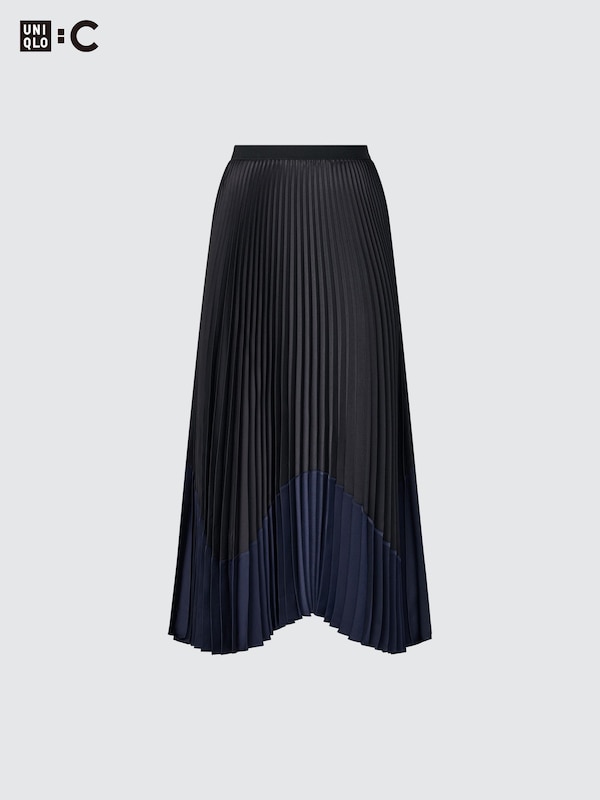Pleated Colour Block Skirt