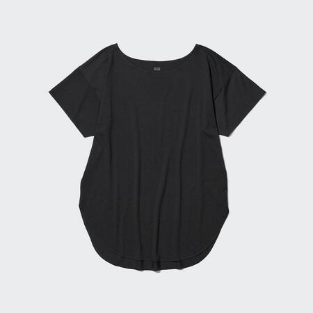 AIRism Seamless Boat Neck Longline T-Shirt