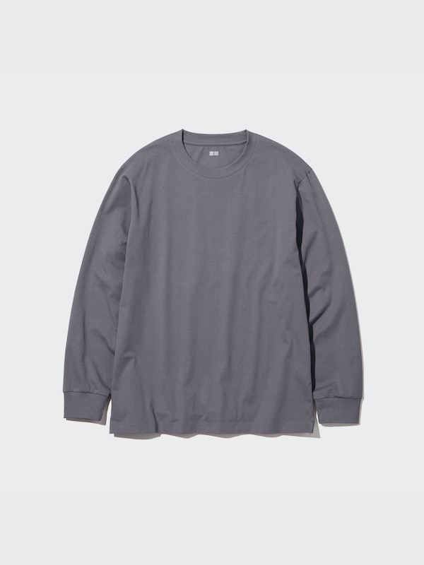 AIRism Cotton UV Protection Crew Neck Long-Sleeve T-Shirt