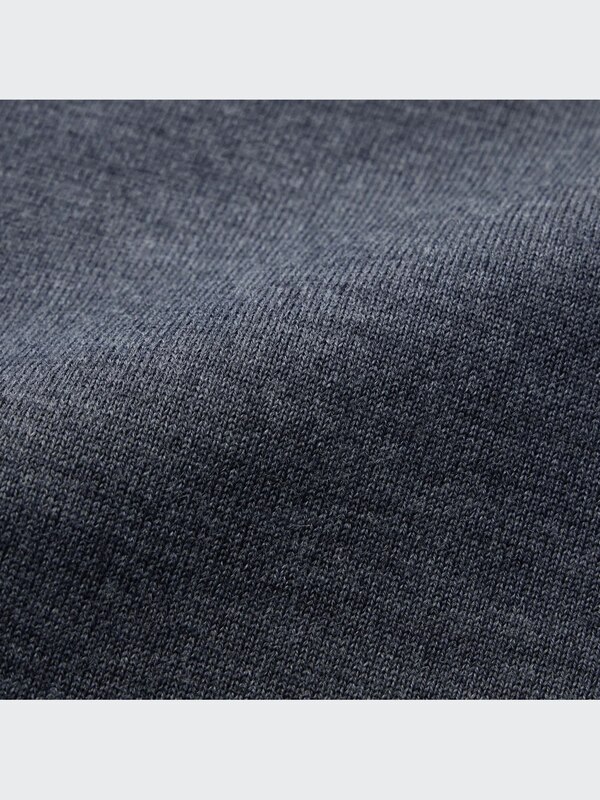 Merino Blend Long-Sleeve Crew Neck Cardigan