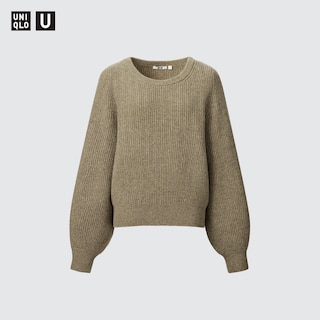 Premium Lambswool Volume Long-Sleeve Sweater