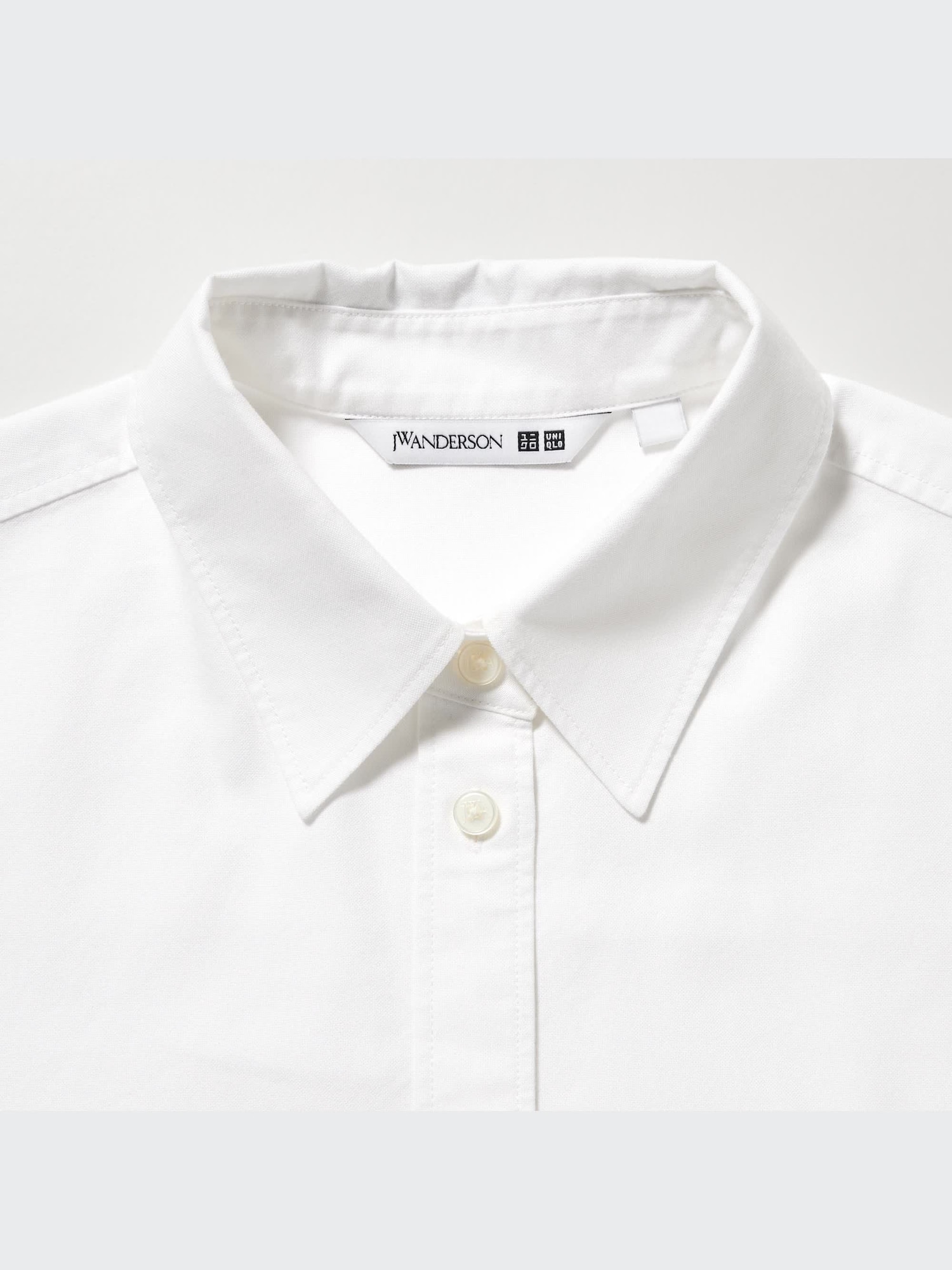 JW ANDERSON ホワイト長袖シャツ Oxford Long-Sleeve Long Shirt | UNIQLO US