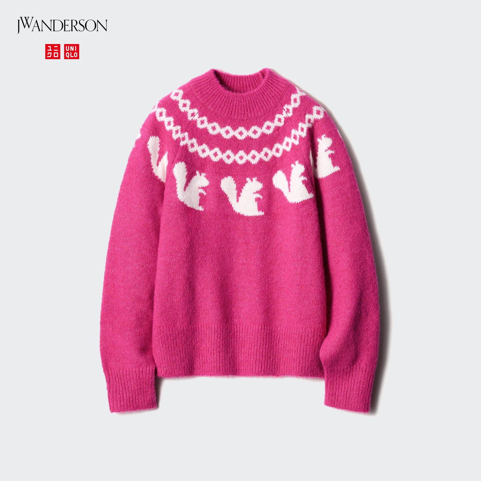 Jacquard Crew Neck LongSleeve Sweater UNIQLO US