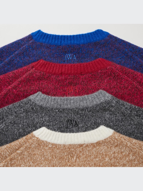 Souffle Yarn Crew Neck  Long-Sleeve Sweater