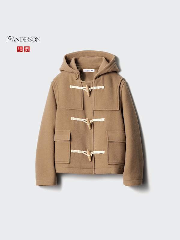 Wool Blend Duffle Short Coat