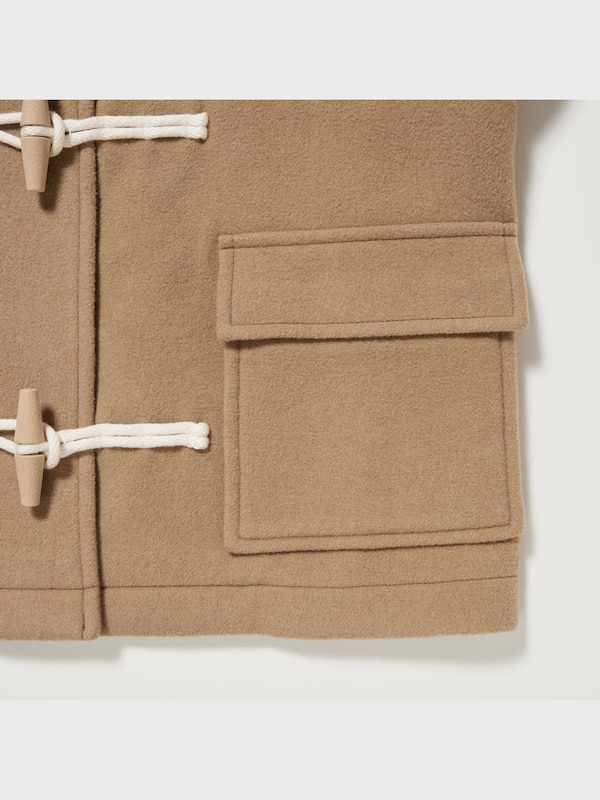 Wool Blend Duffle Short Coat