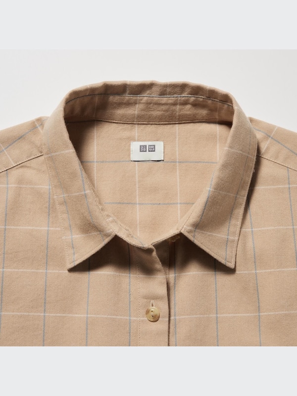 Soft Brushed Checked Long Sleeved Shirt