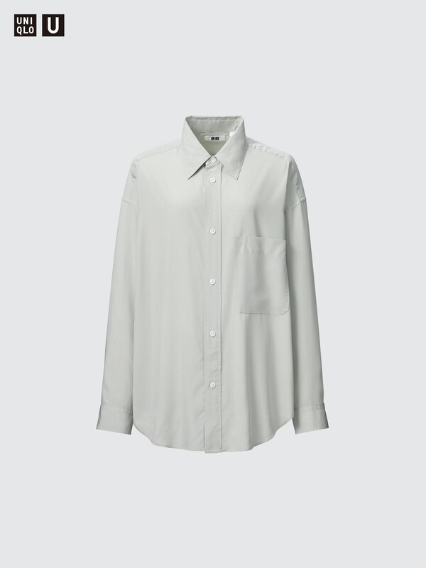 Draped Long-Sleeve Shirt