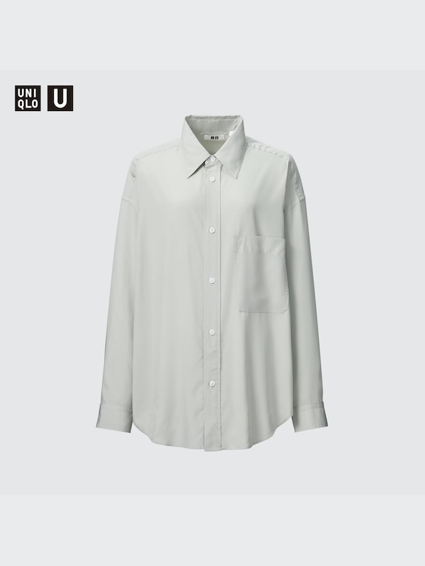 Draped Long-Sleeve Shirt