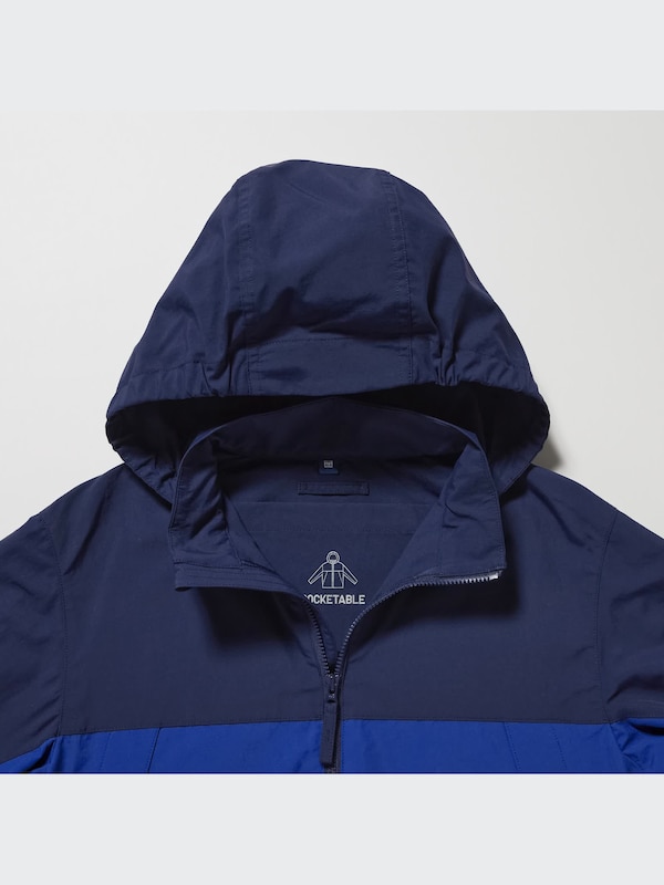 Pocketable Nylon Parka (Color Block)