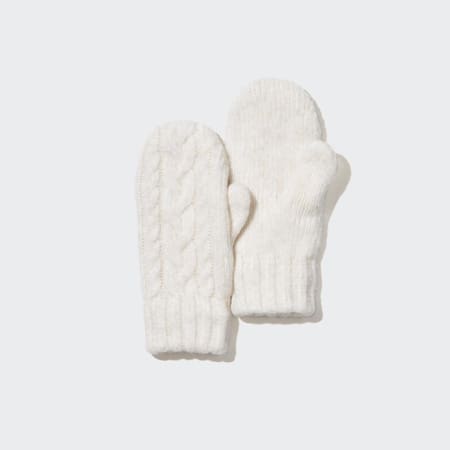 Kids HEATTECH Cable Knit Thermal Gloves