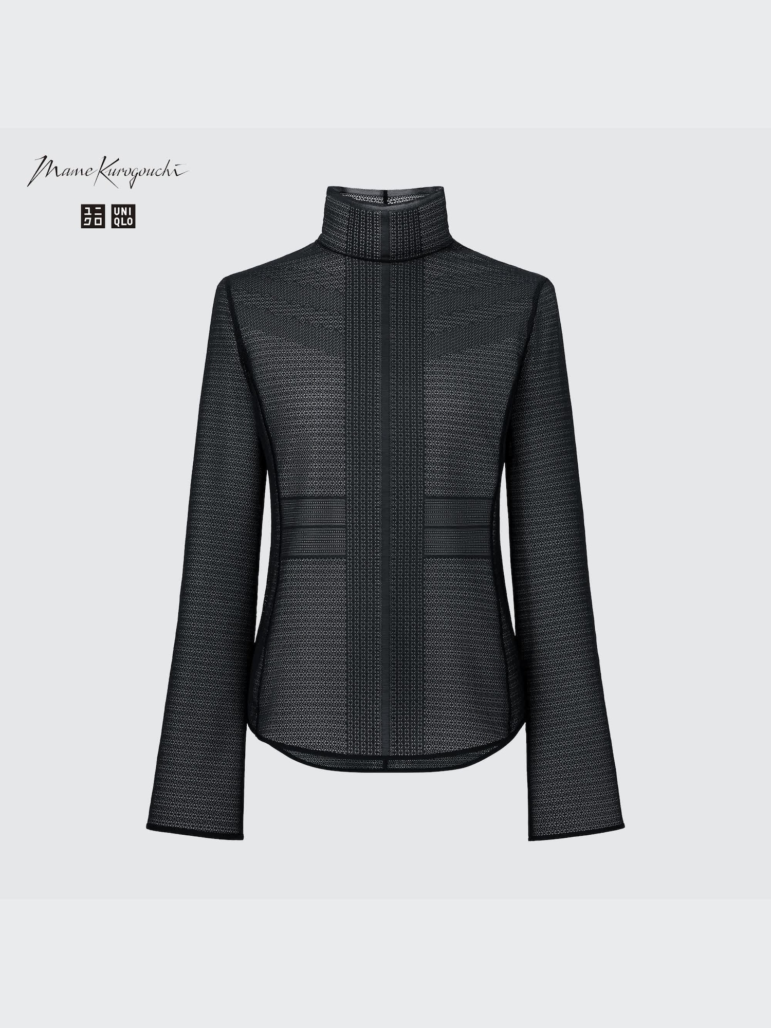 Mesh High Neck Long Sleeve T-Shirt | UNIQLO US