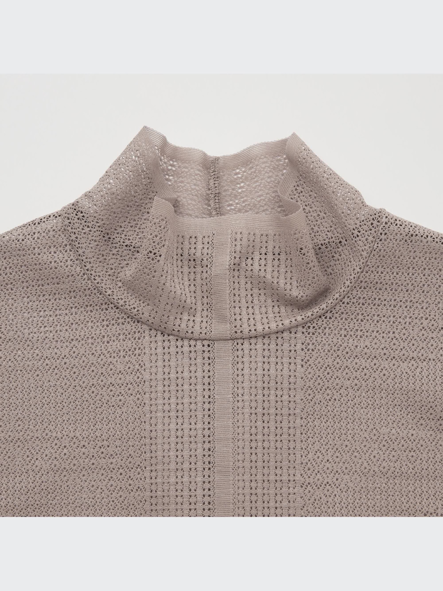 Mesh High Neck Long Sleeve T-Shirt | UNIQLO US