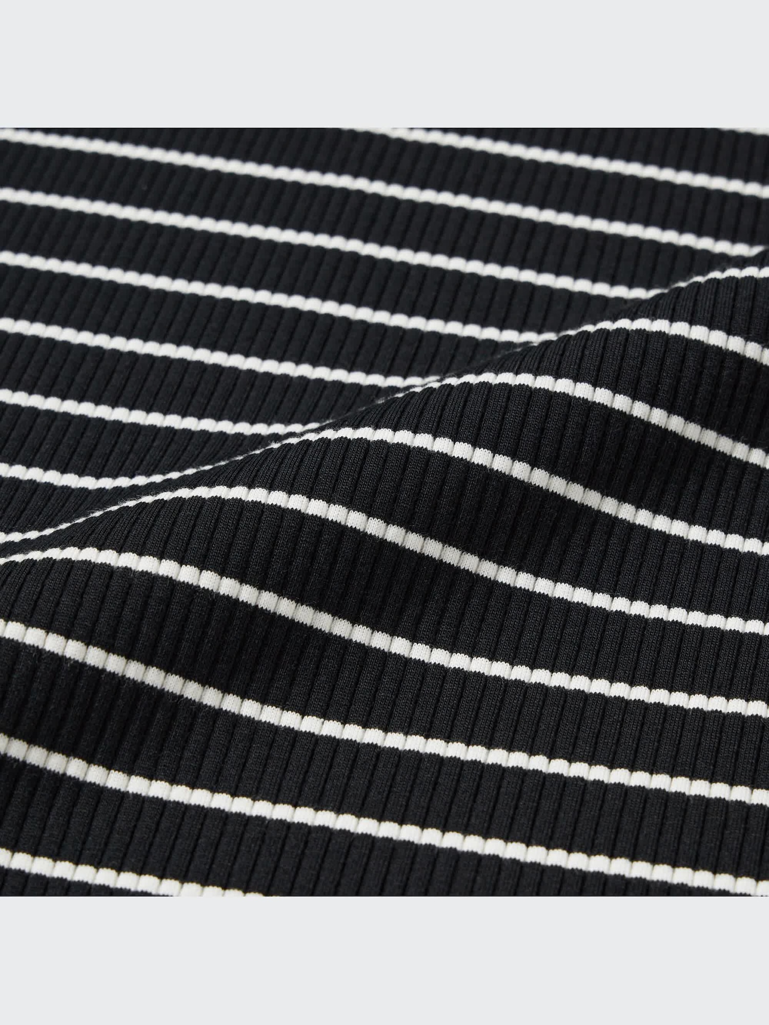 Ribbed Striped High Neck Long-Sleeve T-Shirt | UNIQLO US