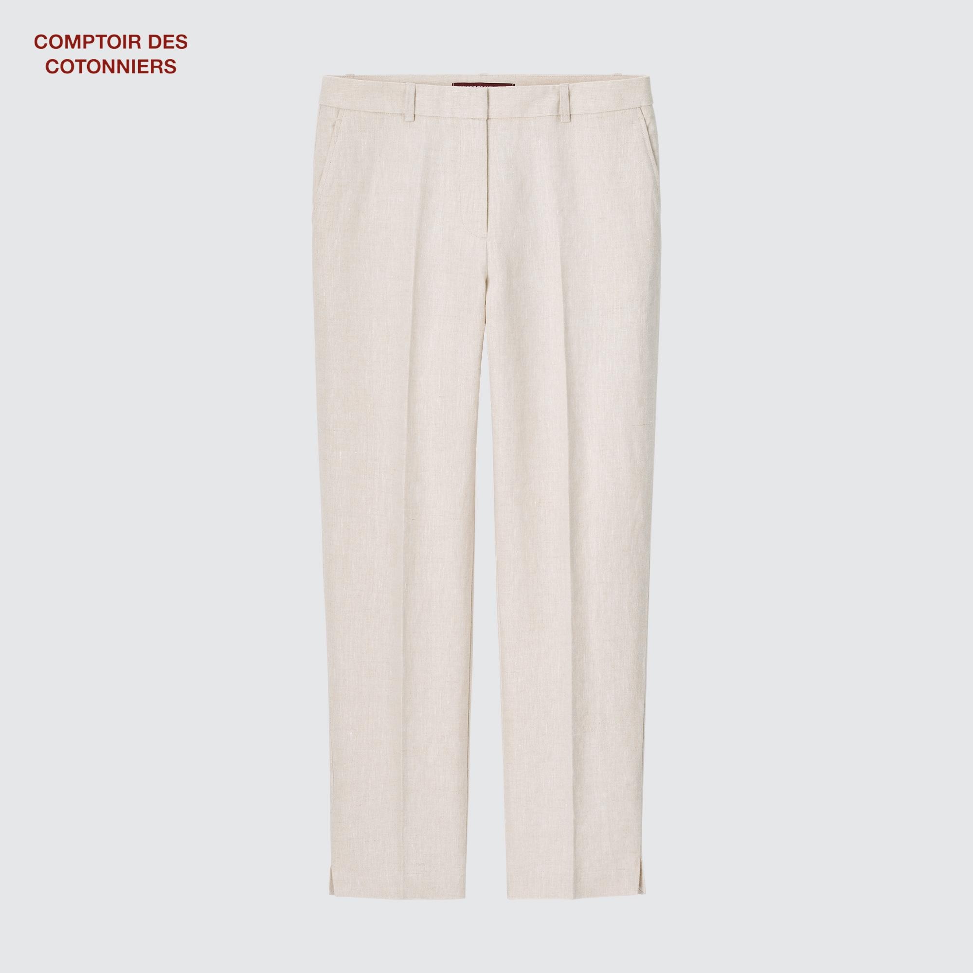 Comptoir des Cotonniers Linen Tapered Fit Trousers | UNIQLO EU