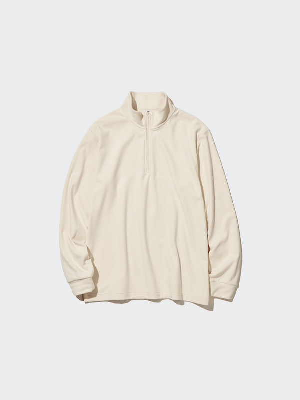 Smooth Fleece Half-Zip Long-Sleeve T-Shirt