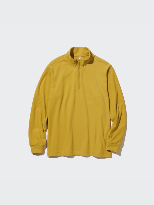Smooth Fleece Half-Zip Long-Sleeve T-Shirt
