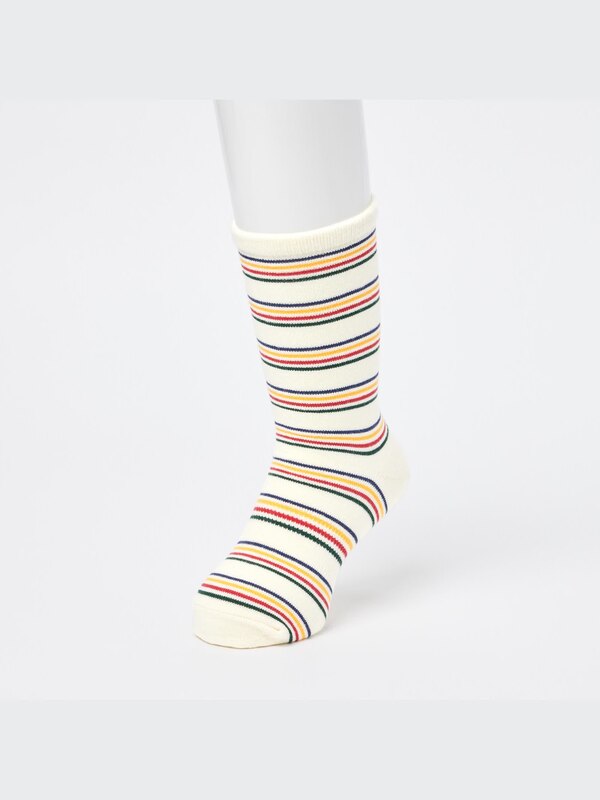 Kids HEATTECH Striped Thermal Socks (Two Pairs)