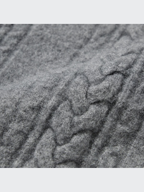 Kids Soufflé Cable Knit Mock Neck Jumper