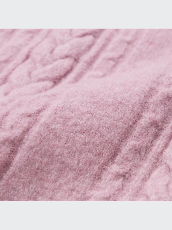 Kids Soufflé Cable Knit Mock Neck Jumper