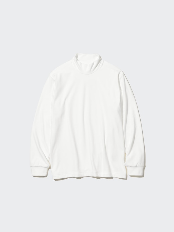 Stretch Fleece Langarmshirt mit hohem Kragen