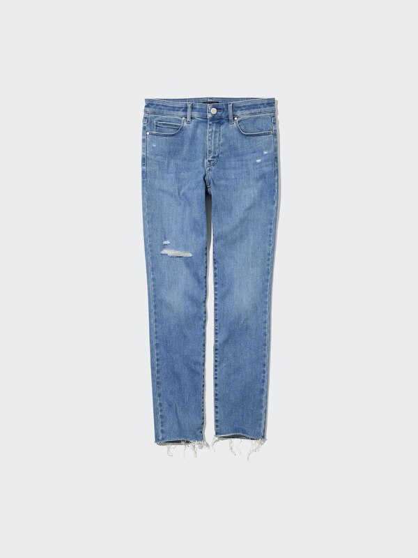 Ultra Stretch Distressed Jeans (Mid-Rise)