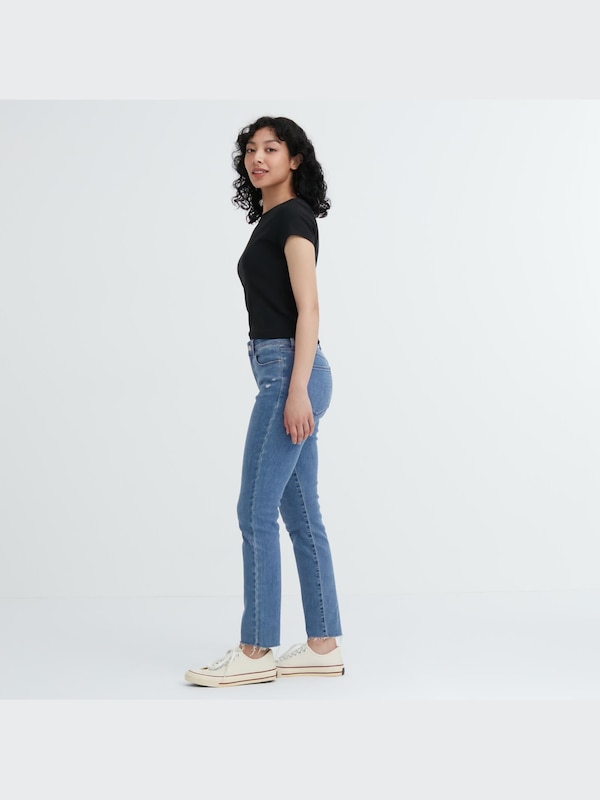 Ultra Stretch Distressed Jeans (Mid-Rise)