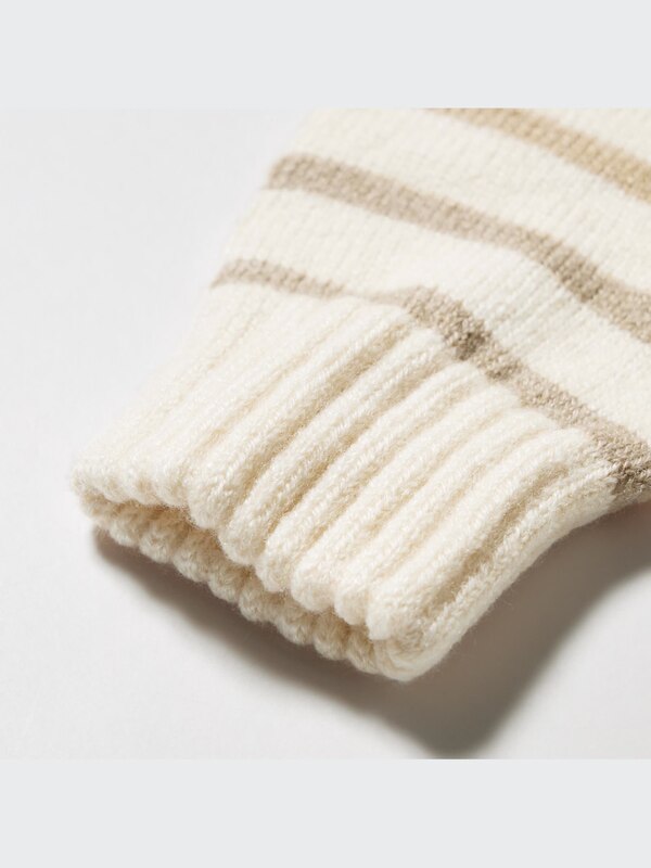 Kids HEATTECH Knitted Striped Gloves